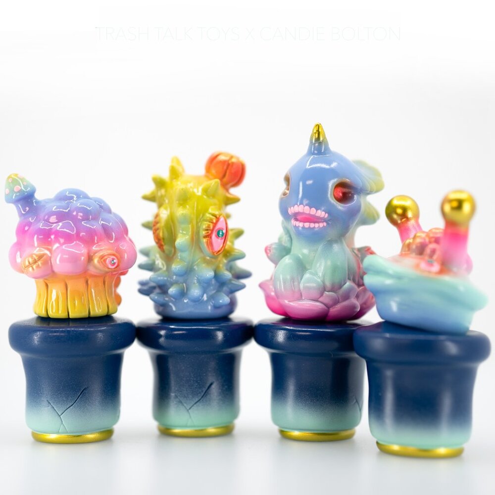 Candie Bolton x Trash Talk Toys Plants of Hell Sofubi Set NWT Hedorah Matango